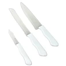 Jogo de Facas para Cozinha em Inox com Cabo em Plástico PP