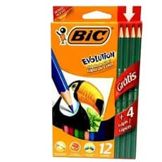 Lápis Cor Bic evolution 12 cores viva mais 4 Lápis Gráfite Lápis de Colorir 12 mais 4