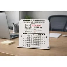 Calendário Permanente em mdf (pode ser usado em todos os anos)  personalizado a laser