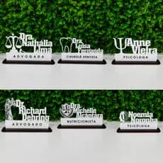 Placa de mesa decorativa de profissão - FAZEMOS QUALQUER PROFISSÃO - Personalizada escritório decoração presente