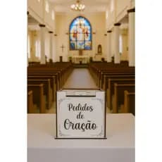 Urna Cofre Pedidos de Oração 12cmx12cmx12cm