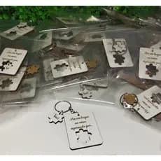 Kit 30, 50, 60, 100 Chaveiroz Quebra cabeça personalizado a laser