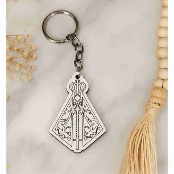 Kits 50, 100 Chaveiros lembrancinhas Nossa Senhora Aparecida em mdf 3mm