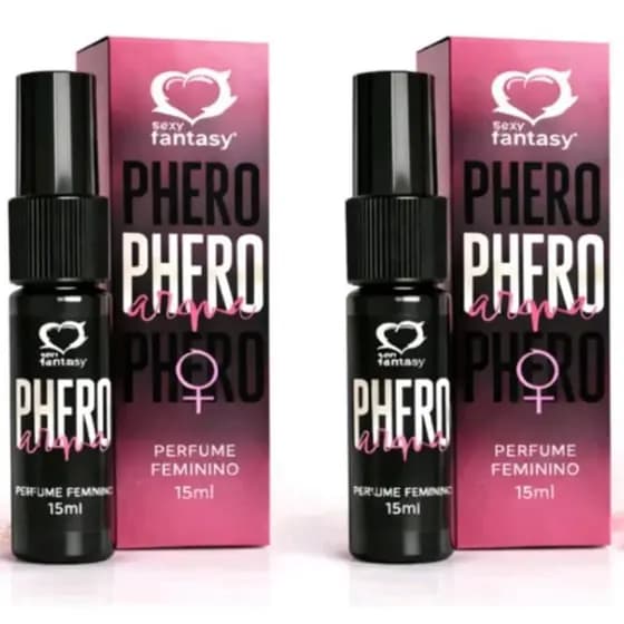 KIT 2 Perfumes Pheromônio Feminino Aroma Doce e Marcante 15ml