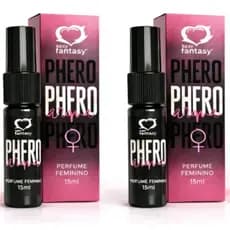 KIT 2 Perfumes Pheromônio Feminino Aroma Doce e Marcante 15ml