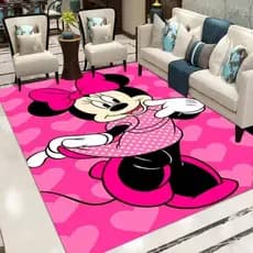 Tapete Rosa Personagem Ratinha Kids Quarto 100x140cm Girls