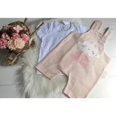Conjunto feminino 2 peças - Macacão e camiseta