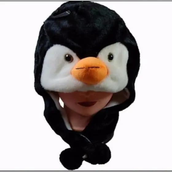 Touca infantil, bichinho com cachecol