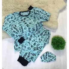 Pijama infantil masculino e feminino meia estação