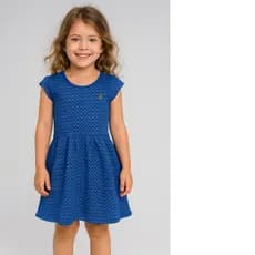 VESTIDO AZUL INFANTIL VERÃO - ROUPA INFANTIL FEMININA