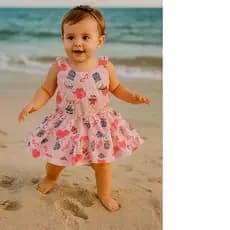 Vestido infantil estampado verão