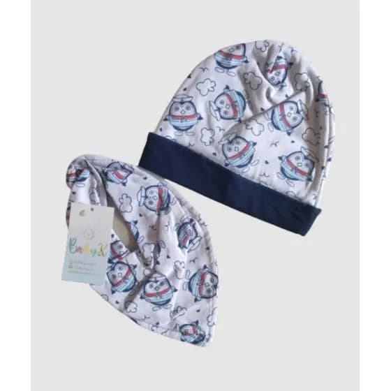 kit bebê touca e bandana Gorro e luvinhas - acessórios bebê