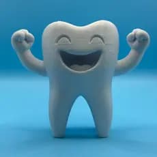 Toothy, o Dente Molar Feliz | Estatueta Decoração Odontologia Dentista Impressão 3D PLA