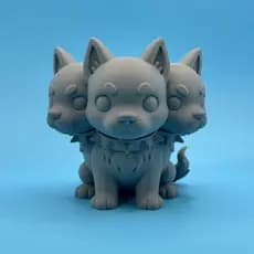 Estatueta Cerbi Cão de 3 Cabeças Harry Potter Mitológico Fofo Decoração Geek Colecionável 3D