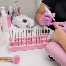Organizador Porta Brocas Manicure 45 Furos Suporte Para Fresas Dremel Mini Retífica