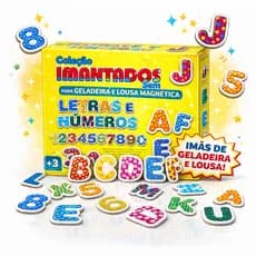 Alfabeto Magnético Infantil Letras e Números Imã Geladeira Educativo 5010