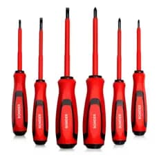 Chave de Fenda Philips Isolada Eletricista 6 Peças Imã Magnética