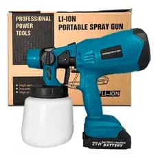 Pistola de Pintura Recarregável GENAI 36V com Jato Ajustável e Bateria de Lítio