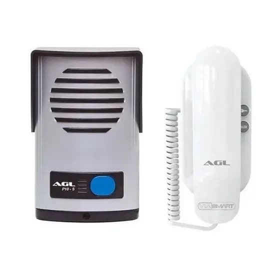 Kit Interfone Residencial Porteiro Eletrônico Monofone Agl P10S