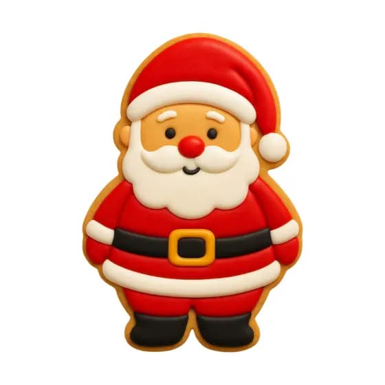 Cortador de Biscoito + Carimbo Papai Noel 12cm com Puxador. Natal