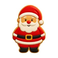 Cortador de Biscoito + Carimbo Papai Noel 12cm com Puxador. Natal