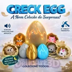 kit ovos Surpresa com Animais Creck Egg Bichinho Surpresa Infantil Colecionável Ovo Quebra e Descubra