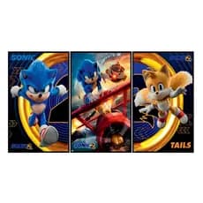 Quadros Decorativos Sonic Tails Knuckles 50x30 Games Filmes Quarto Sala Premium Luxo