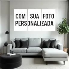 Quadro Decorativo Mosaico Personalizado com sua Foto Sala Quarto Premium Luxo