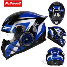 USADO - Capacete LS2 FF300 BLUE storm com viseira azul + transparente + toca moto motocicleta