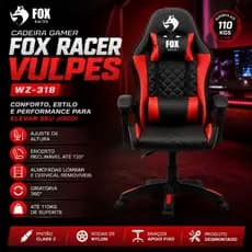 Cadeira Gamer Fox Racer Vulpes Vermelha -  WZ-318
