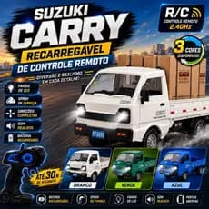 Caminhão Suzuki Carry RC recarregável carrinho de controle remoto com som rc truck com luz led van carreta brinquedo