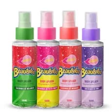 Kit 4 Body Splash Corporal Cheirinho de Chiclete Beautyloo Face Beautiful 100ml