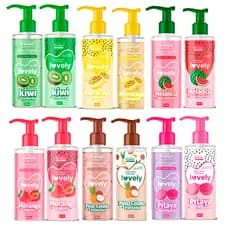 Kit SPA Sabonete Rosto Corpo Hidratante Corporal Cheirinho de Fruta Creme Lovely Face Beautiful200ml