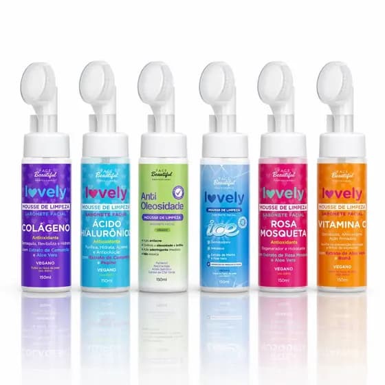 Kit Mousse de Limpeza Facial Lovely Face Beautiful