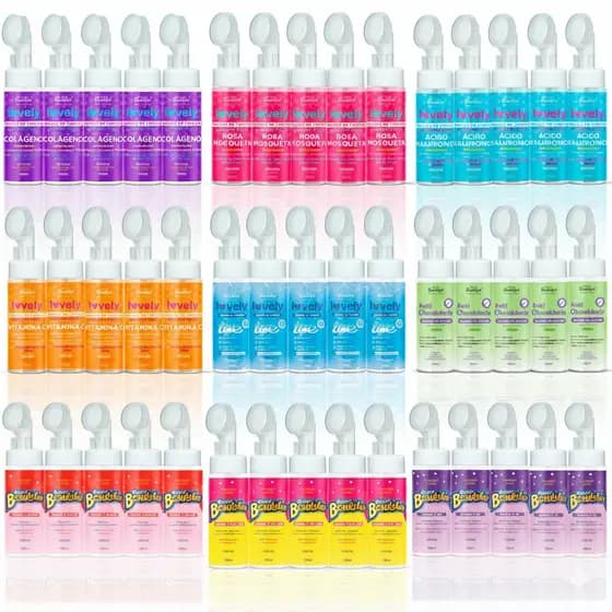 Kit 05 Unidades Mousse de Limpeza Facial Face Beautiful 150ml