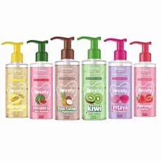 Kit 6 Sabonete Gel de Limpeza Corporal e Facial de Fruta Creme Lovely Face Beautiful 200ml