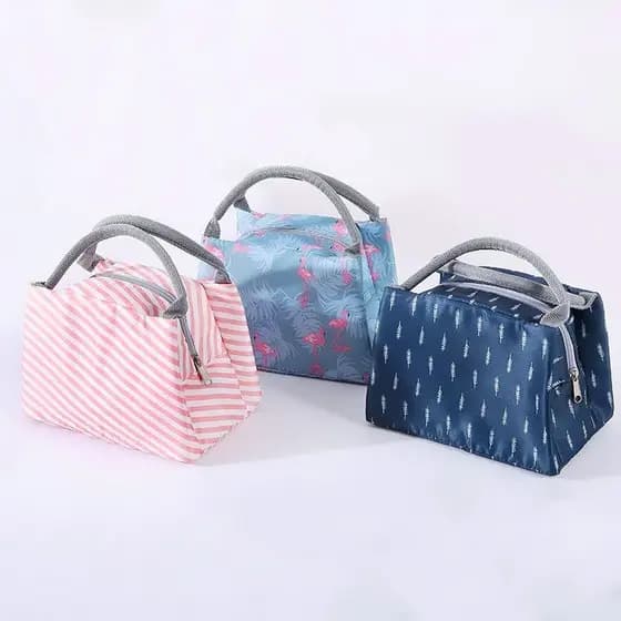 Bolsa Térmica Feminina Estampada Fitness Marmita Nécessaire