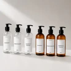 Kit Frascos 500ml Transparente ou Âmbar Para Shampoo/Condicionador/Sabonete Líquido + Envio Imediato