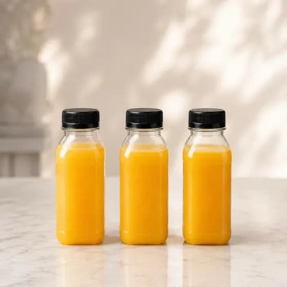 Garafas PET pra Suco 200ml / 300ml / 500ml Garrafinha com Tampa Caldo de Cana Envio Imediato