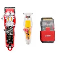 Maquina De Cortar Cabelo Ng 409 + Maquina de Acabamento NG 202 + Shaver Transparente Precisão Ng 987