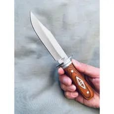 Faca Pequena De Pesca Churrasco B57 FullTang Cabo Madeira