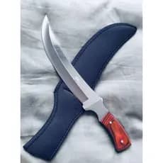 Faca De Pesca Churrasco Luxo Fulltang Inox SLK-A90