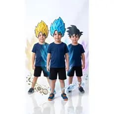 Perucas Goku DRAGON BALL Clássico Super Sayajin e Super Sayajin Blue
