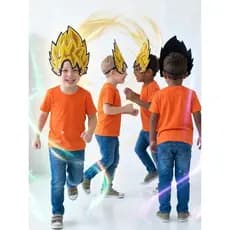 Cabelo Goku Super Sayajin 3 Modelos Dragon Ball Fantasia Mascara Cosplay