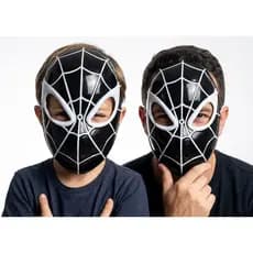 Mascara Homem Aranha Preta - Plástico - Para Fantasia
