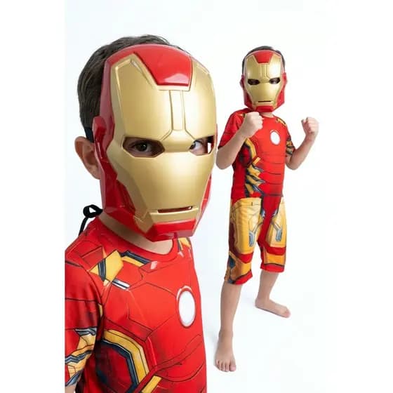 Fantasia com Mascara Homem de Ferro Oficial marvel