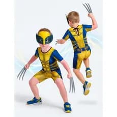 Fantasia Wolverine Infantil Completa Máscara e Garras Seguras Menino X-Man