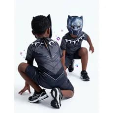 Fantasia Infantil Pantera Negra Wakanda + Máscara - Envio imediato