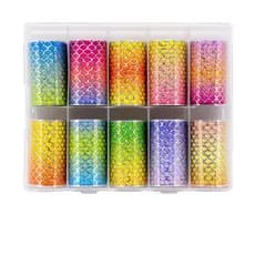 Adesivos Foil Unhas Sereia Holográfico Decoração