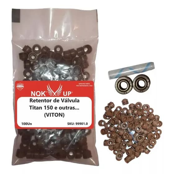 Kit 100 Retentores Haste  Valvula Titan 150 / Twister / Ybr